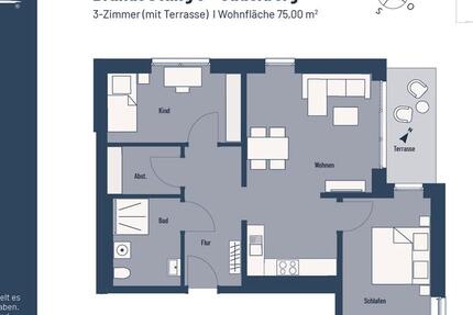 Wohnung Jade - 3 Zimmer, 75 m&sup2;, 548&euro; | Angebot:25542267