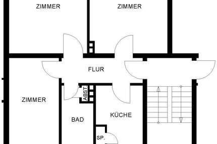 Wohnung Oldenburg Ziegelhof - 3 Zimmer, 63 m&sup2;, 519&euro; | Angebot:25523529