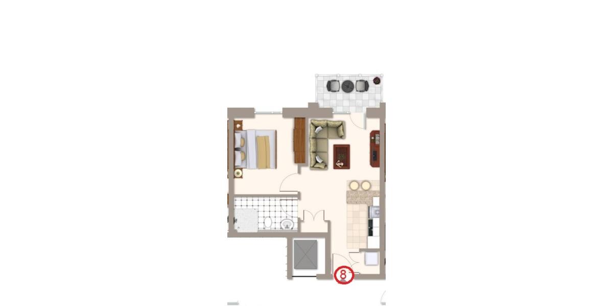 Etagenwohnung Oldenburg Kreyenbrück - 2 Zimmer, 46 m&sup2;, 630&euro; | Angebot:25710631