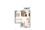 Etagenwohnung Oldenburg Kreyenbrück - 2 Zimmer, 46 m&sup2;, 630&euro; | Angebot:25710631