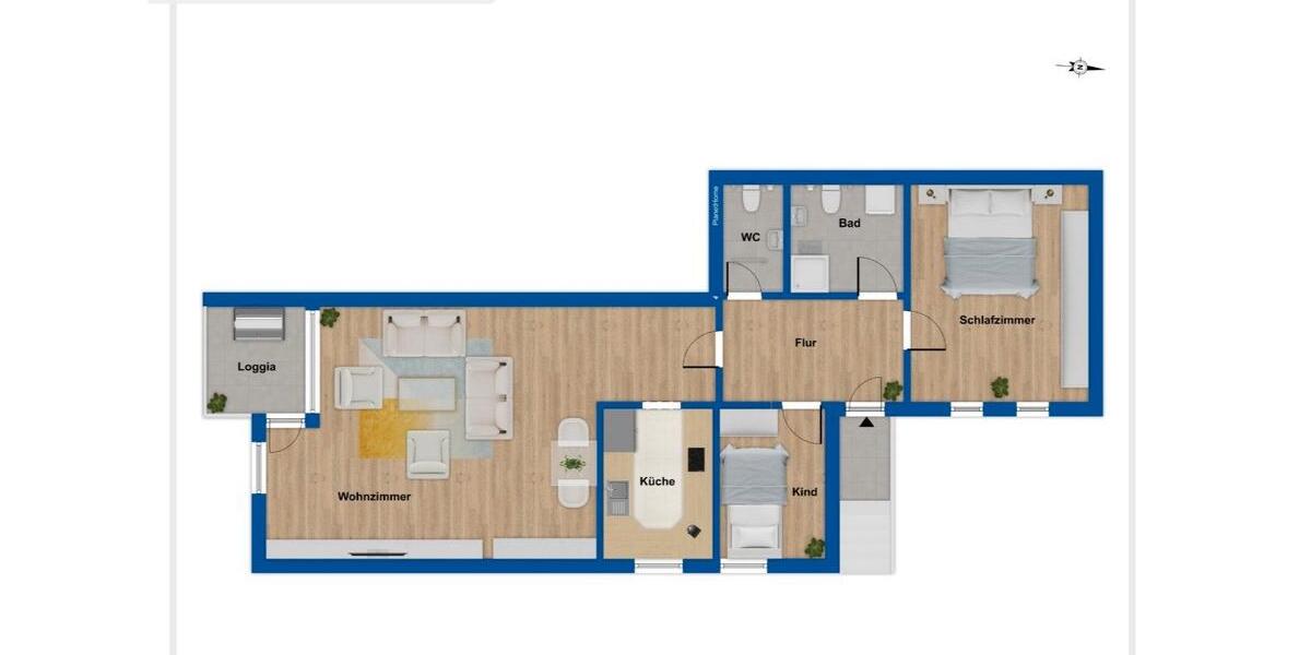 Erdgeschoßwohnung Delmenhorst - 3 Zimmer, 75 m&sup2;, 990&euro; | Angebot:25921407