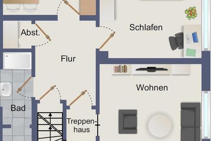 2-Zimmer-Wohnung WG geeignet ab sofort spätestens 01.01.2026 2 zimmer