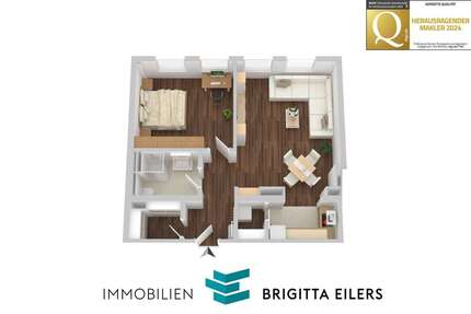 Wohnung zum Mieten in Bremen 795 € 65 m² 2 zimmer
