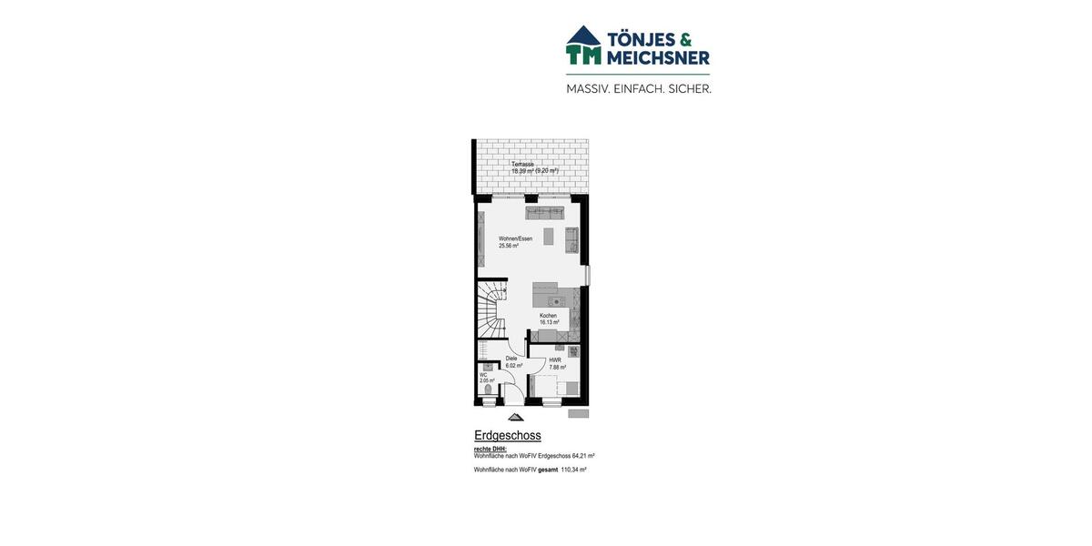 Doppelhaushälfte Wiefelstede - 4 Zimmer, 110 m&sup2;, 1.770&euro; | Angebot:25965614