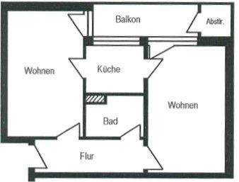 Etagenwohnung Oldenburg Wechloy - 2 Zimmer, 43 m&sup2;, 149.000&euro; | Angebot:25688721