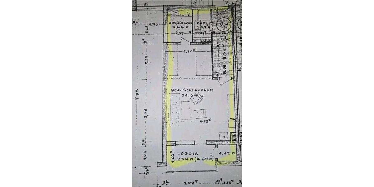 Etagenwohnung Oldenburg Etzhorn - 1 Zimmer, 36 m&sup2;, 74.000&euro; | Angebot:26350869