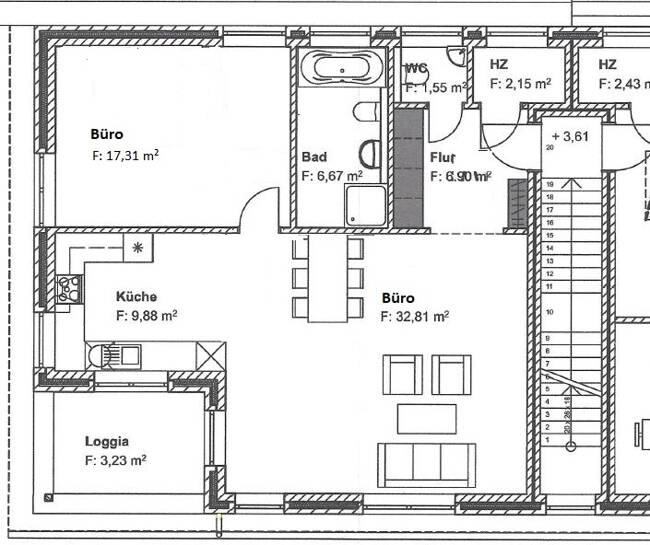 Gewerbeobjekt Rastede Ipwege - 2 Zimmer, 80 m&sup2;, 750&euro; | Angebot:26909457