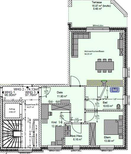 Erdgeschoßwohnung Bösel - 3 Zimmer, 96 m&sup2;, 800&euro; | Angebot:26522403