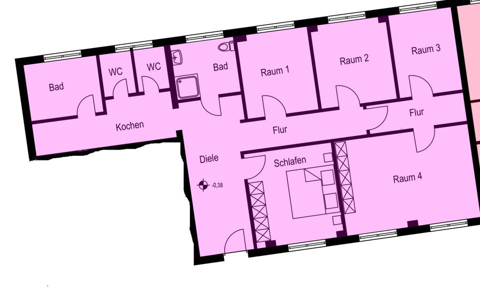 Wohnung 5 Zimmer 2 Bäder 125qm 5 zimmer
