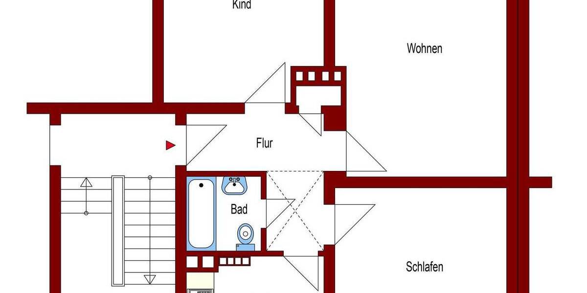 Etagenwohnung Oldenburg (Oldb) Bürgerfelde - 3 Zimmer, 61 m&sup2;, 129.000&euro; | Angebot:26806439