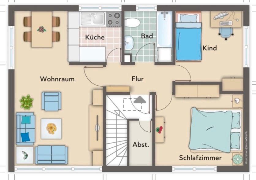 Helle 3-Zimmer-Wohnung mit Terrasse,Garten&Garage in Bümmerstede 3 zimmer