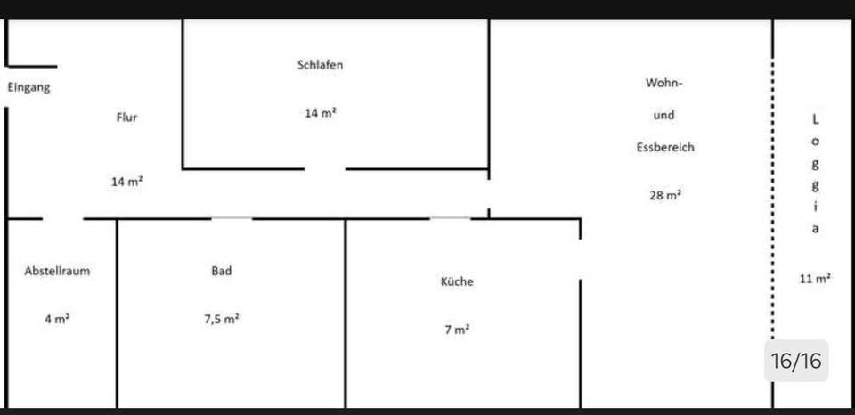 Dachgeschoßwohnung Oldenburg Drielaker-Moor - 2 Zimmer, 77 m&sup2;, 820&euro; | Angebot:25343285