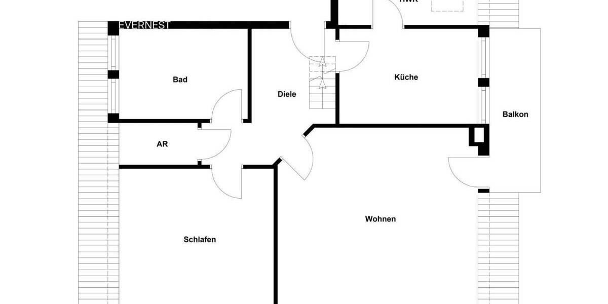 Etagenwohnung Großenkneten Ahlhorn - 2 Zimmer, 61 m&sup2;, 135.000&euro; | Angebot:23957322