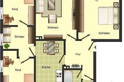 Wohnung Oldenburg Ohmstede - 5 Zimmer, 88 m&sup2;, 809&euro; | Angebot:26964526