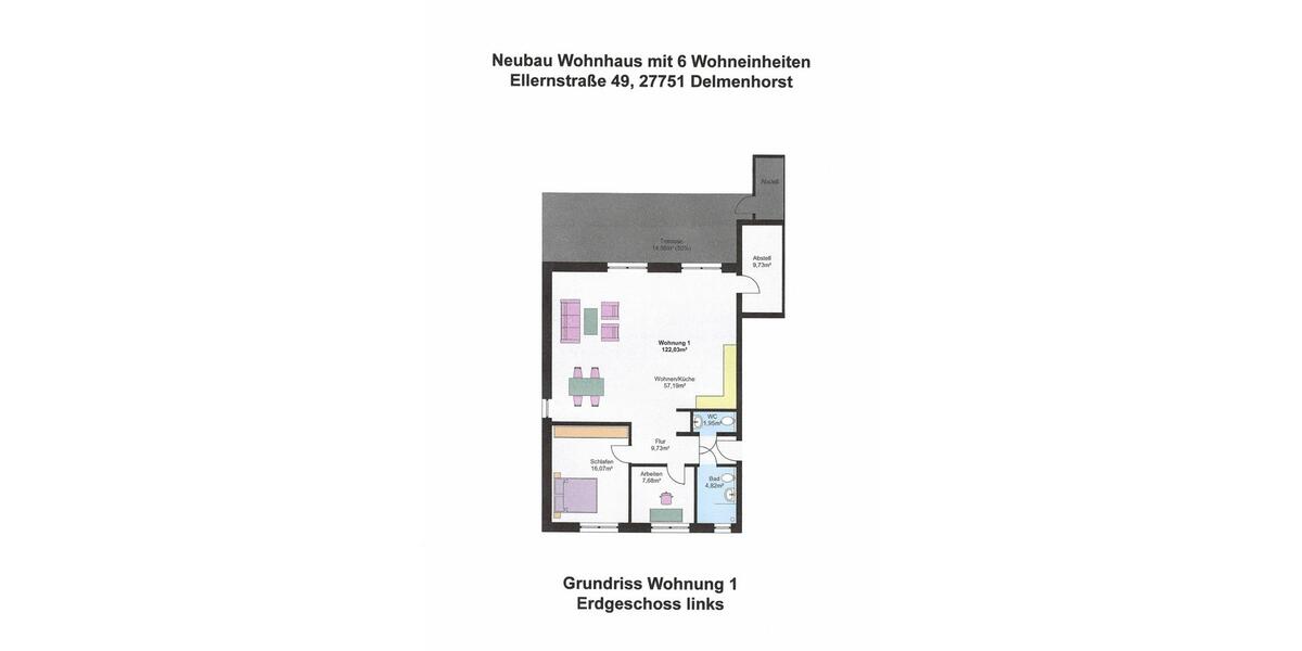 Wunderschöne moderne Neubauwohnung mit besonders großem Koch-Wohn-Essbereich sofort bezugsbereit! 3 zimmer