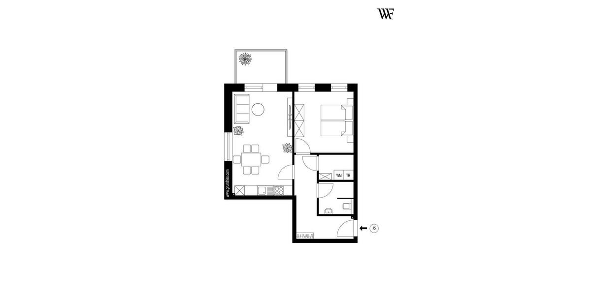 Etagenwohnung Oldenburg Eversten - 2 Zimmer, 56 m&sup2;, 950&euro; | Angebot:26233969