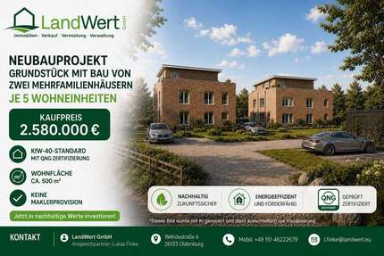 Haus Oldenburg Etzhorn - 1 Zimmer, 500 m&sup2;, 2.580.000&euro; | Angebot:26972396