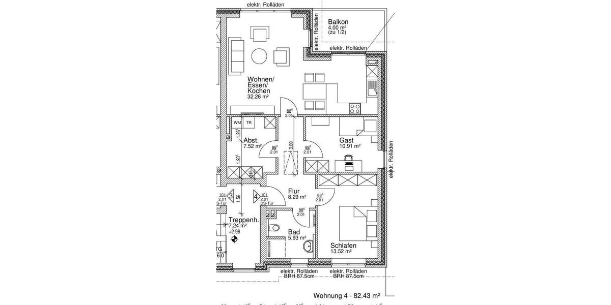 Etagenwohnung Bösel - 3 Zimmer, 82 m&sup2;, 935&euro; | Angebot:26137783