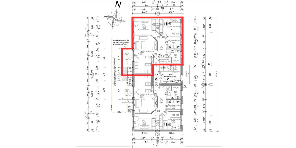 Dachgeschoßwohnung Oldenburg Eversten - 3 Zimmer, 80 m&sup2;, 1.200&euro; | Angebot:25098503