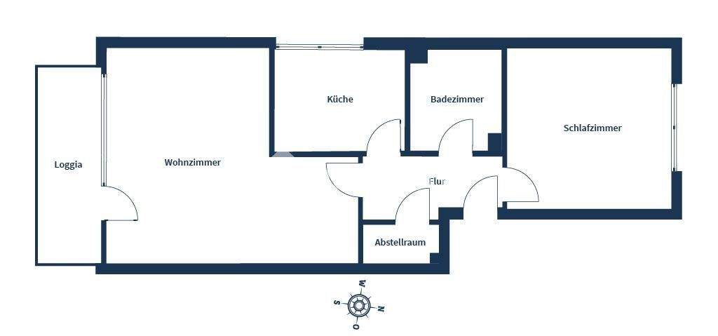 Etagenwohnung Oldenburg (Oldb) Donnerschwee - 2 Zimmer, 60 m&sup2;, 145.000&euro; | Angebot:25820404
