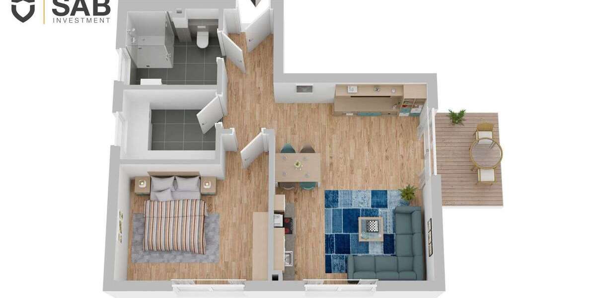 Etagenwohnung Oldenburg Etzhorn - 2 Zimmer, 64 m&sup2;, 339.500&euro; | Angebot:24629159