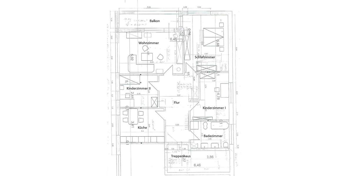 Etagenwohnung Oldenburg Kreyenbrück - 4 Zimmer, 130 m&sup2;, 1.100&euro; | Angebot:25350574