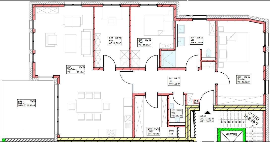 Etagenwohnung Oldenburg Innenstadt - 4 Zimmer, 126 m&sup2;, 790.800&euro; | Angebot:23695626