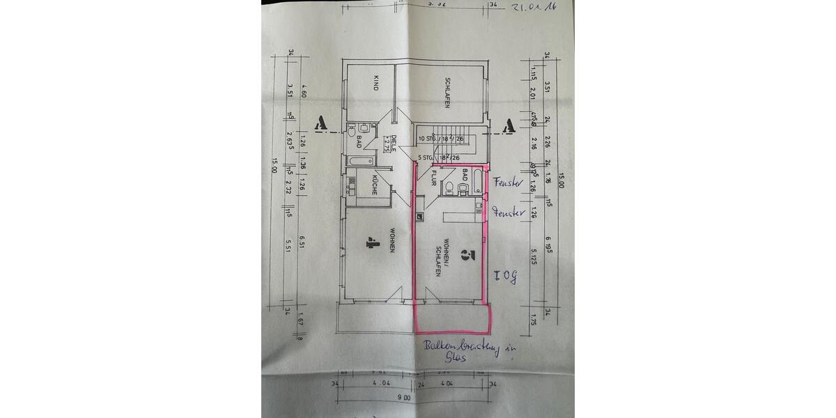Etagenwohnung Oldenburg Alexandersfeld - 1 Zimmer, 34 m&sup2;, 115.000&euro; | Angebot:26050415