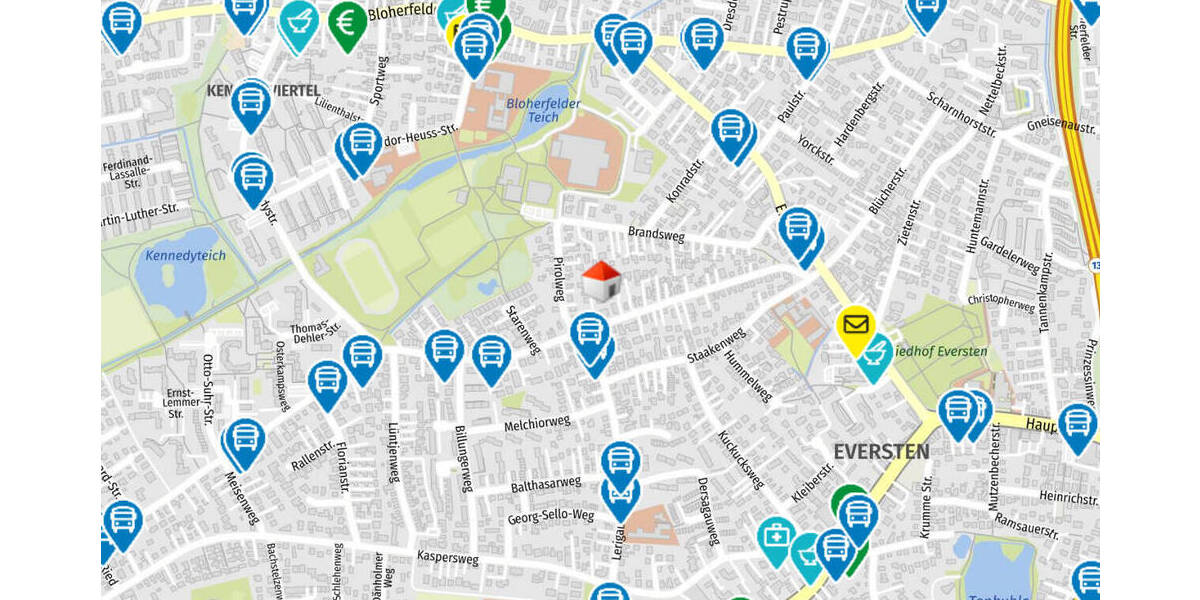 Etagenwohnung Oldenburg Eversten - 3 Zimmer, 77 m&sup2;, 670&euro; | Angebot:26065325