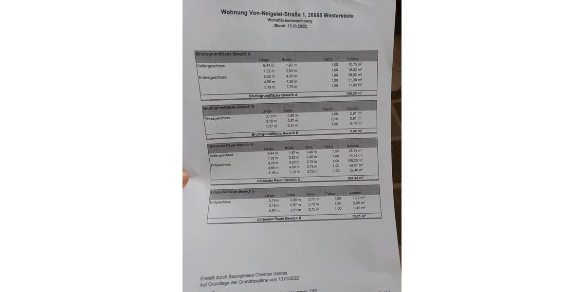 Erdgeschoßwohnung Westerstede - 3 Zimmer, 60 m&sup2;, 120.000&euro; | Angebot:25951206