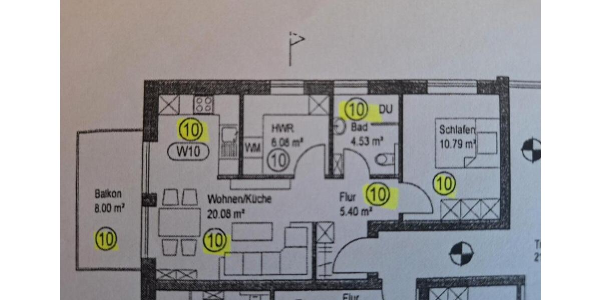 Etagenwohnung Oldenburg Drielaker-Moor - 2 Zimmer, 50 m&sup2;, 210.000&euro; | Angebot:26536127