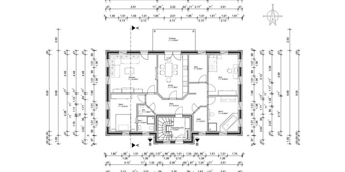 Etagenwohnung Großenkneten Huntlosen - 3 Zimmer, 138 m&sup2;, 472.362&euro; | Angebot:19293190