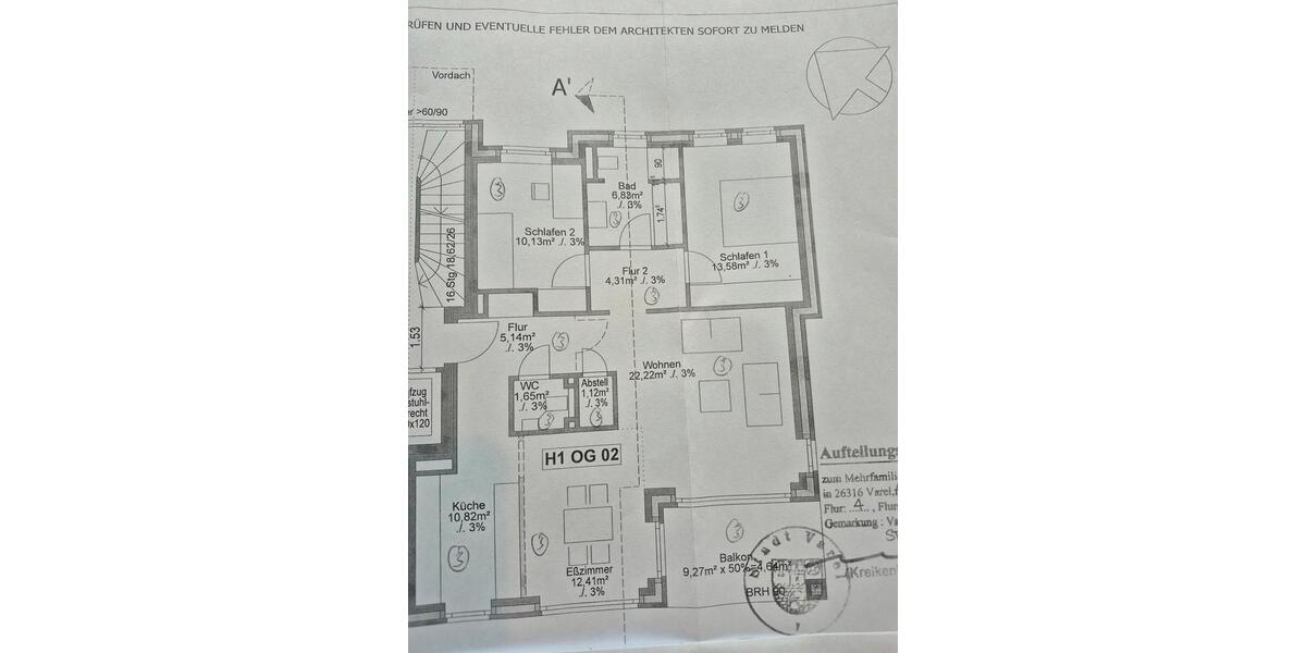 Etagenwohnung Varel - 3 Zimmer, 91 m&sup2;, 350.000&euro; | Angebot:27094293
