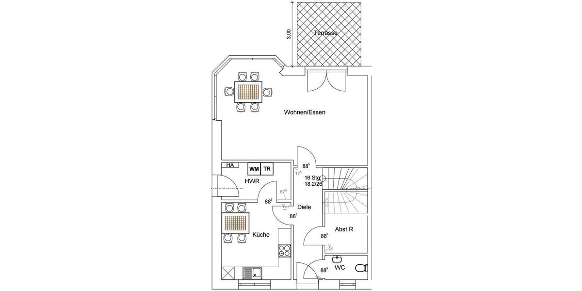 Doppelhaushälfte Oldenburg Drielaker-Moor - 4 Zimmer, 115 m&sup2;, 1.600&euro; | Angebot:26315901