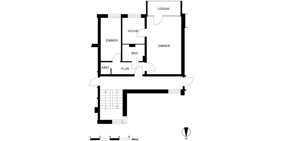 Etagenwohnung Oldenburg Eversten - 2 Zimmer, 50 m&sup2;, 430&euro; | Angebot:26815303