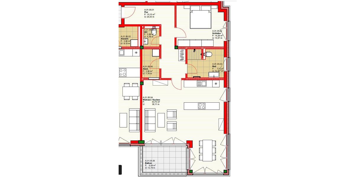 Etagenwohnung Garrel - 2 Zimmer, 91 m&sup2;, 875&euro; | Angebot:26232166
