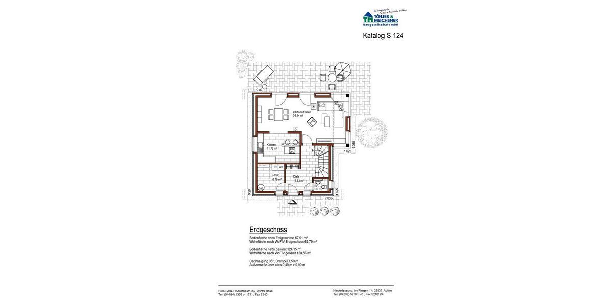 Einfamilienhaus Hude (Oldenburg) - 4 Zimmer, 122 m&sup2;, 275.200&euro; | Angebot:8838073
