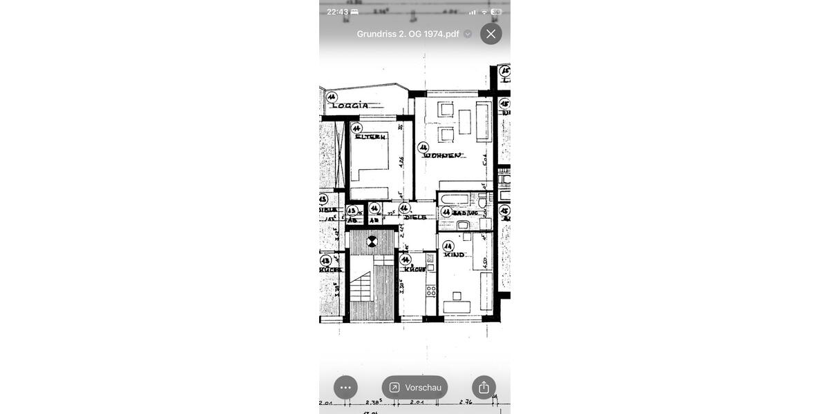 Etagenwohnung Oldenburg Ziegelhof - 3 Zimmer, 69 m&sup2;, 205.000&euro; | Angebot:25104800