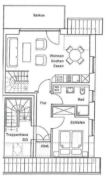 Etagenwohnung Bad Zwischenahn Ohrwege - 3 Zimmer, 54 m&sup2;, 198.000&euro; | Angebot:25836255