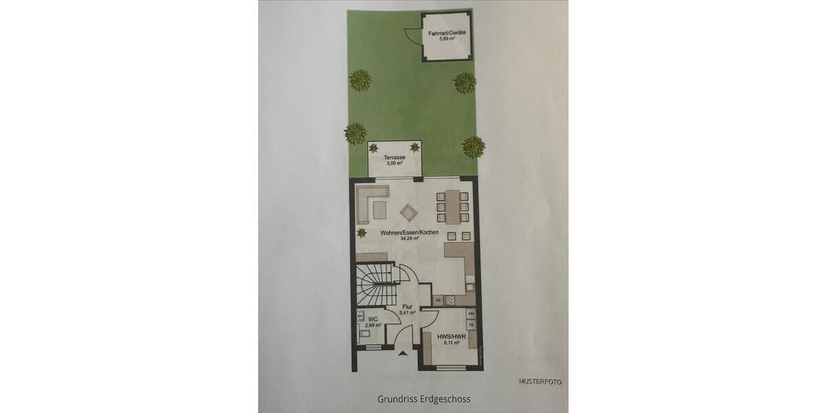 Reihenhaus Oldenburg Eversten - 5 Zimmer, 144 m&sup2;, 1.800&euro; | Angebot:24816573