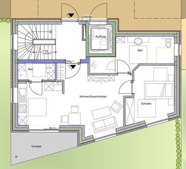 Etagenwohnung Bad Zwischenahn Bad Zwischenahn I - 2 Zimmer, 57 m&sup2;, 850&euro; | Angebot:26787512