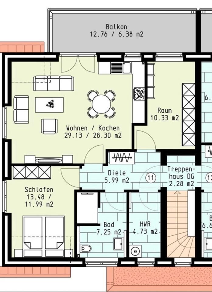 Wohnung 1. OG Erstbezug zimmer