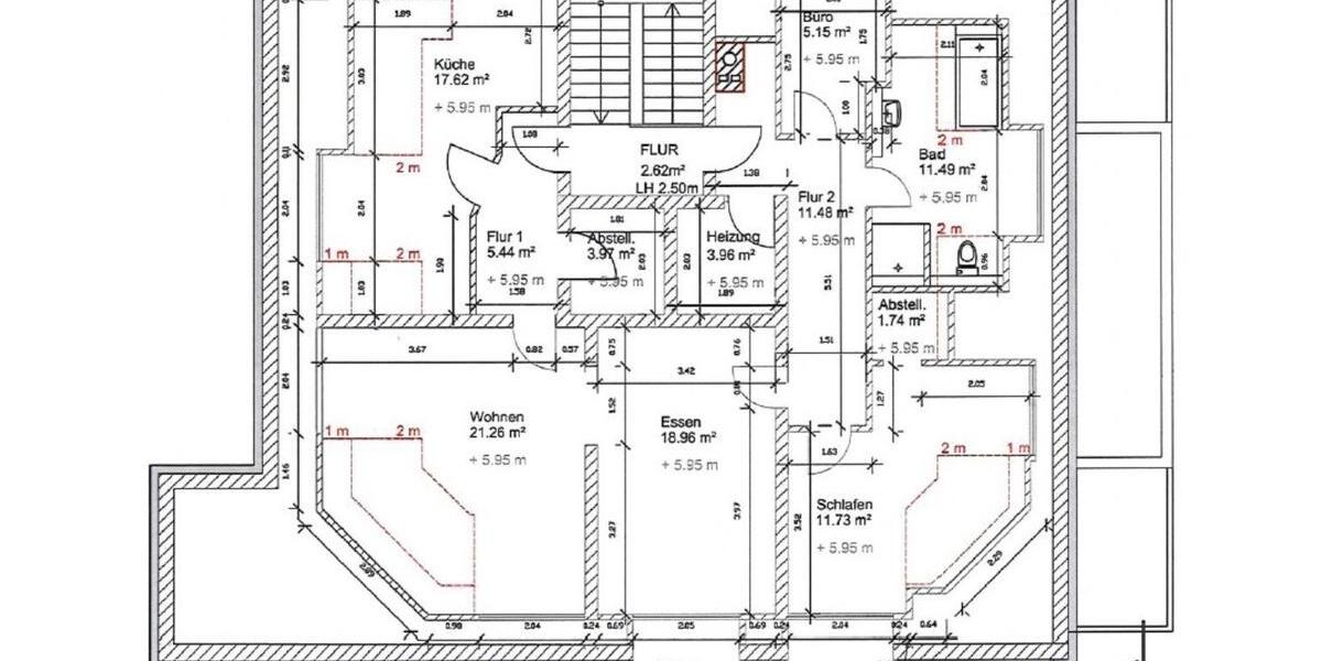Dachgeschoßwohnung Oldenburg Eversten - 4 Zimmer, 122 m&sup2;, 1.550&euro; | Angebot:26413993