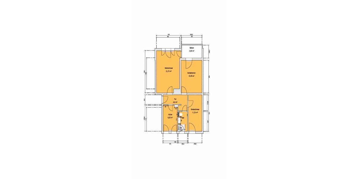 Etagenwohnung Oldenburg Eversten - 3 Zimmer, 70 m&sup2;, 209.000&euro; | Angebot:26834496