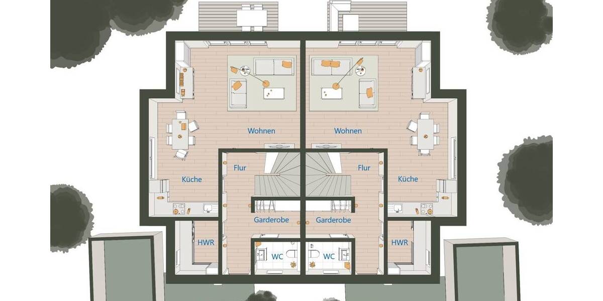 Doppelhaushälfte Bad Zwischenahn / Ekern Bad Zwischenahn I - 5 Zimmer, 119 m&sup2;, 425.000&euro; | Angebot:26751009