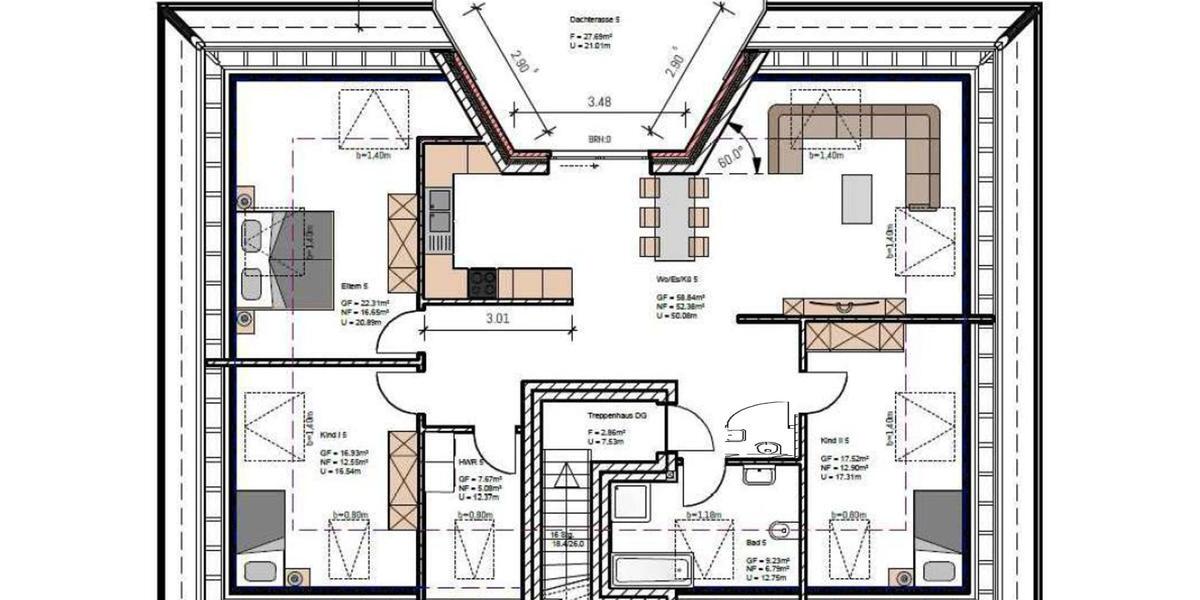 Dachgeschoßwohnung Oldenburg Bürgeresch - 4 Zimmer, 122 m&sup2;, 495.000&euro; | Angebot:27029099