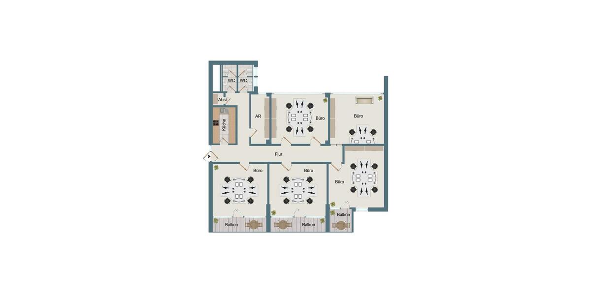 Etagenwohnung Oldenburg Dobbenviertel - 5 Zimmer, 170 m&sup2;, 1.600&euro; | Angebot:26639302