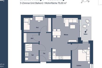 Wohnung Jade - 3 Zimmer, 75 m&sup2;, 548&euro; | Angebot:25479565