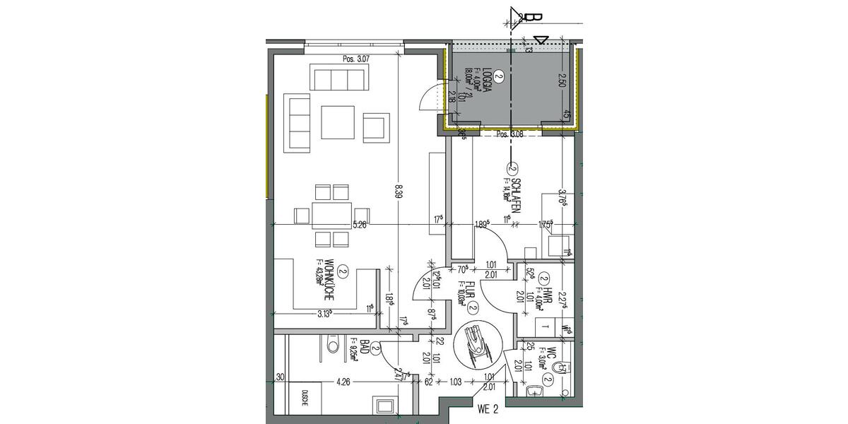 Etagenwohnung Westerstede - 2 Zimmer, 89 m&sup2;, 850&euro; | Angebot:25571485