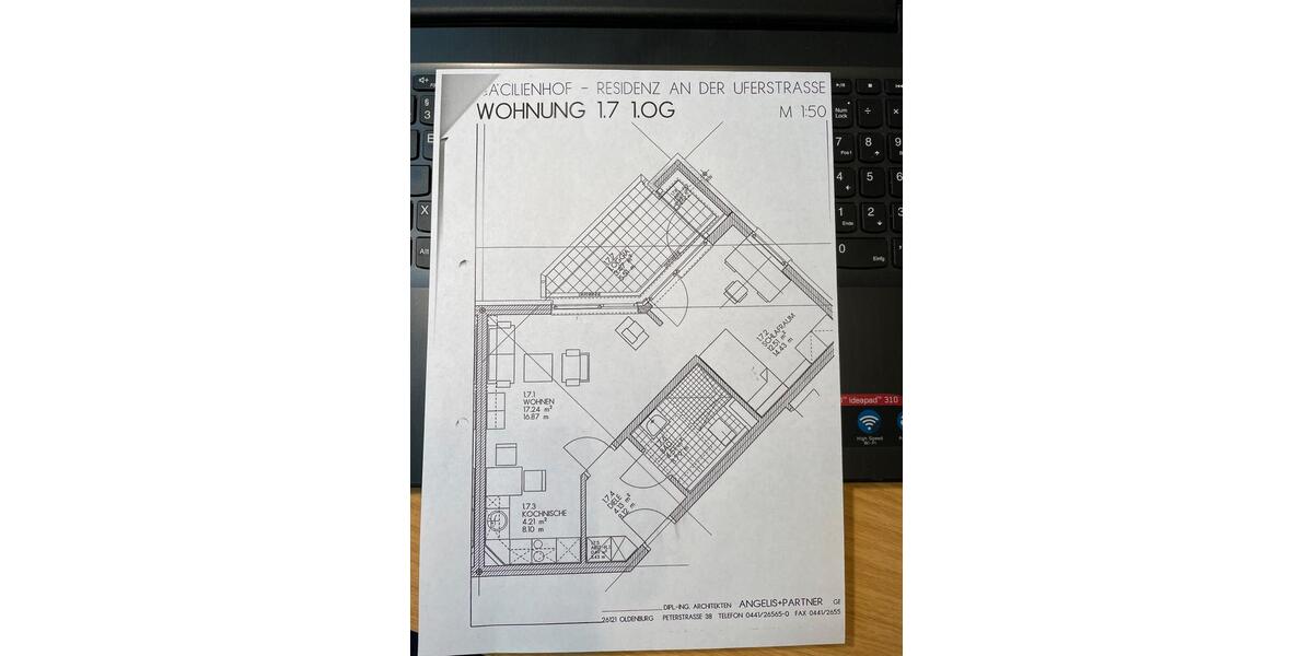 Etagenwohnung Oldenburg Alexandersfeld - 1 Zimmer, 52 m&sup2;, 600&euro; | Angebot:26002128